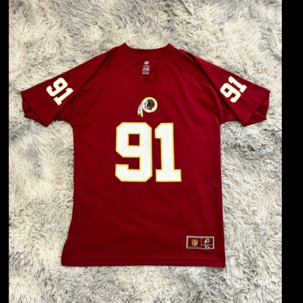 NFL On Field Washington Commanders Football Jersey #91 Ryan Kerrigan Boys XL